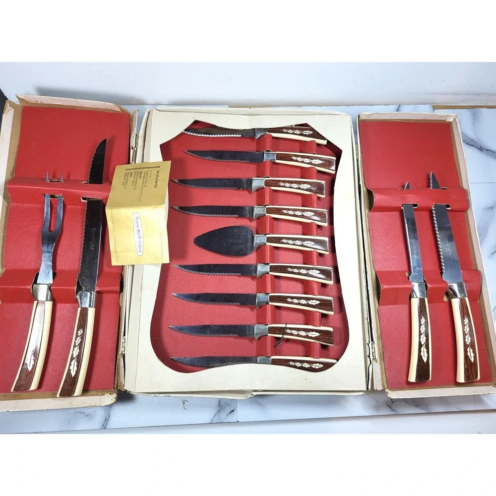 Regent Sheffield 19 Piece Treasure Chest Vintage English Stainless Cutlery Set